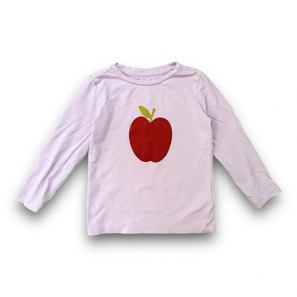 Crewcuts | Glitter Apple Graphic Tee (XXS) 🍎